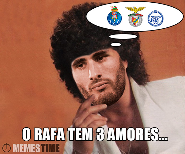 MemesTime.com (fotos base: livrariaseverense.pt& desporto.sapo.pt & pesstatsdatabase.com & cabelodoaimar.blogspot.com & www.vectorportal.com). Memes Rafa Silva – O Rafa tem 3 amores (Porto, Benfica e Zenith)
