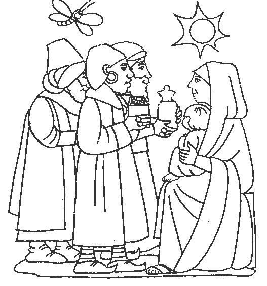 BAÚL DE NAVIDAD: Adoración Reyes Magos para colorear (2)