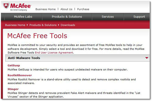 Download McAfee Stinger Portable 12.1.0.2131 for Windows