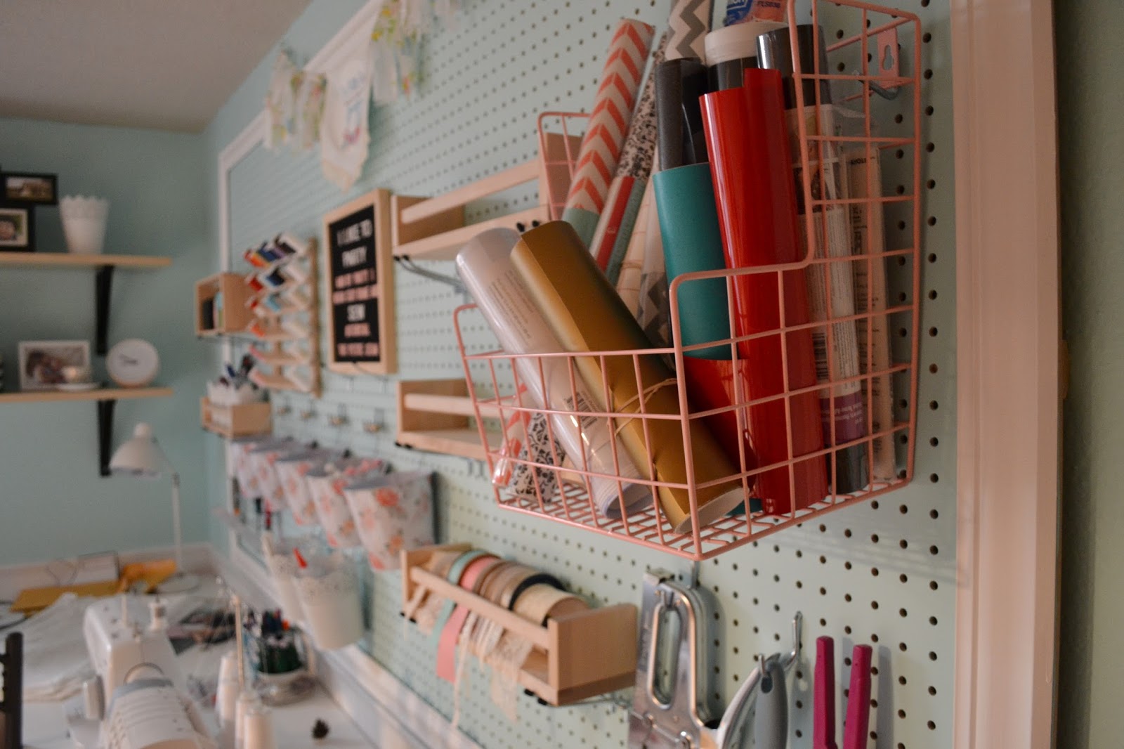 Our House in the Middle of Our Street Giant Sewing Studio Pegboard