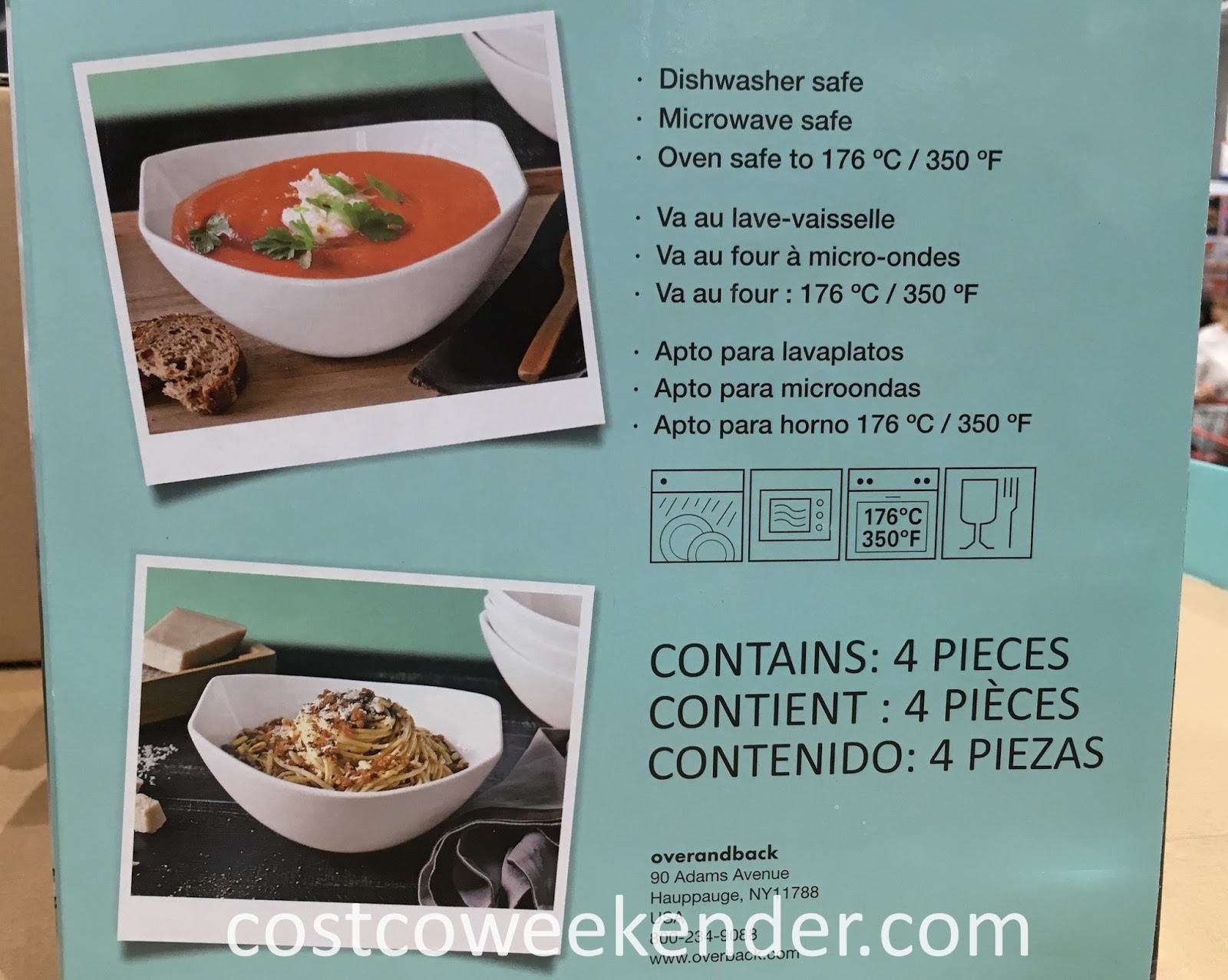 overandback Porcelain Serving Bowl Set (4 pieces) | Costco Weekender overandback Porcelain Serving Bowl Set (4 pieces) | Costco Weekender