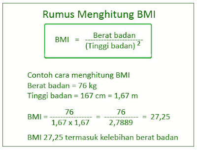  atau indeks massa tubuh yakni angka yang menyatakan perbandingan berat tubuh  Apa Itu Body Mass Index (BMI) ?