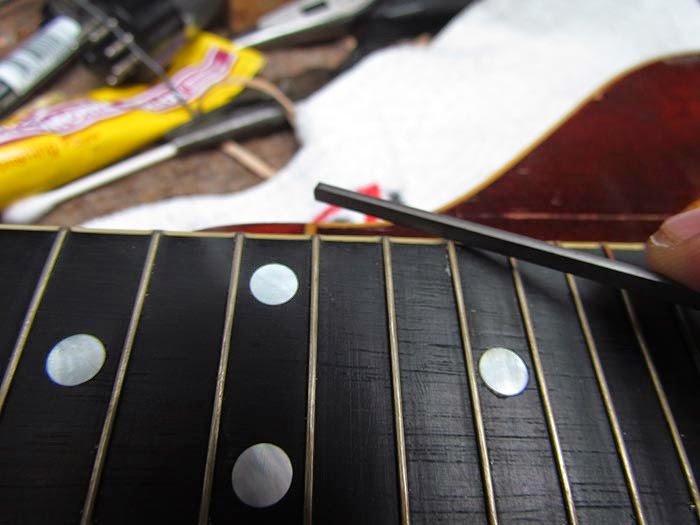 Fingerboard Cleaning, Fret Dressing, and Tuner Lubrication on the 1919