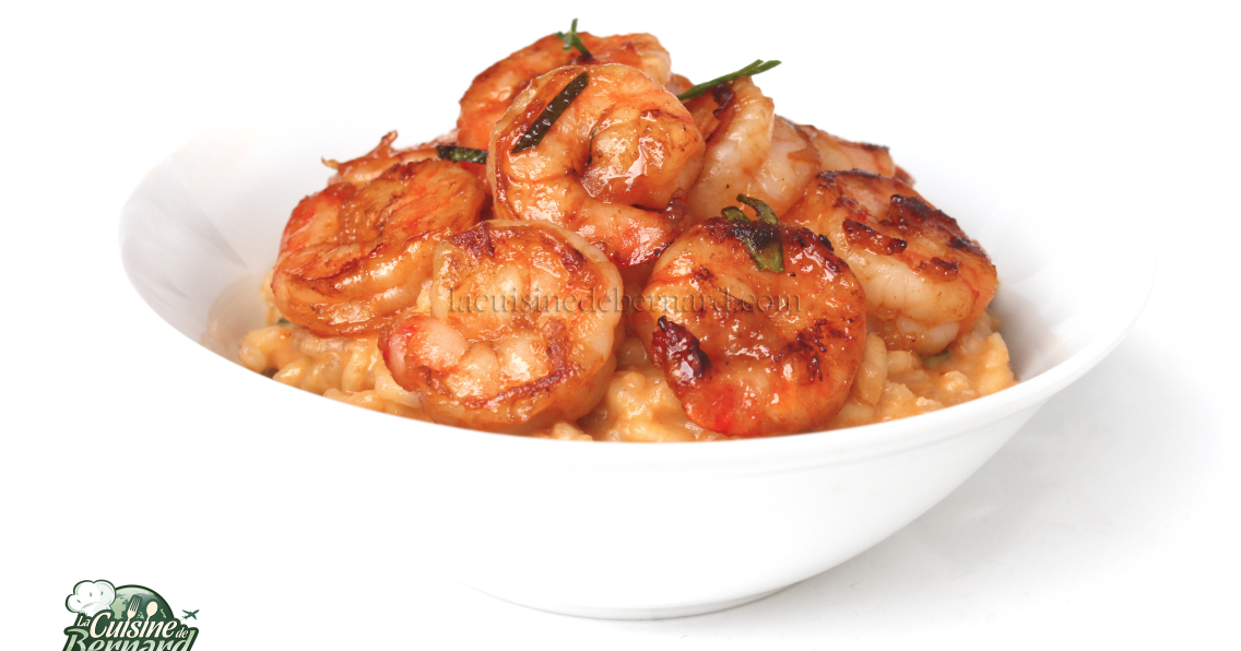 La Cuisine de Bernard Risotto au Curry Rouge et aux Crevettes