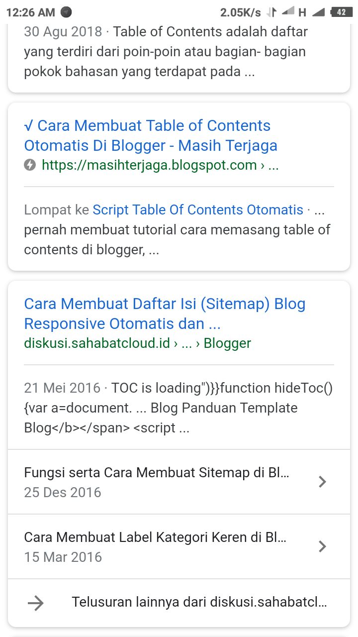 Daftar Isi Otomatis Blog AMP Membuat Table of Contents Blog AMP