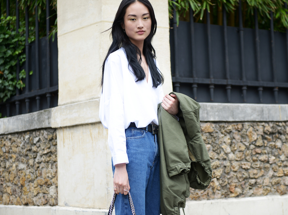 Street Style: Jing Wen's Classic Denim - The Front Row View