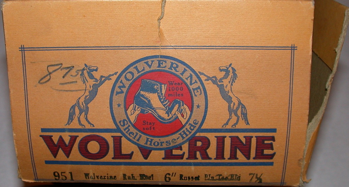 1940's Horsehide Wolverine 1000 Mile Boots Rivet Head