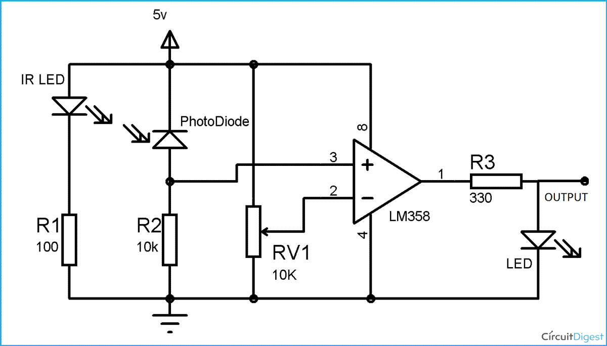 Sirkuit Modul Sensor IR flame detector photocell wiring diagram 