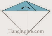 Bước 5: Gấp cạnh giấy sang trái. Bước 5: Gấp cạnh giấy sang trái.
