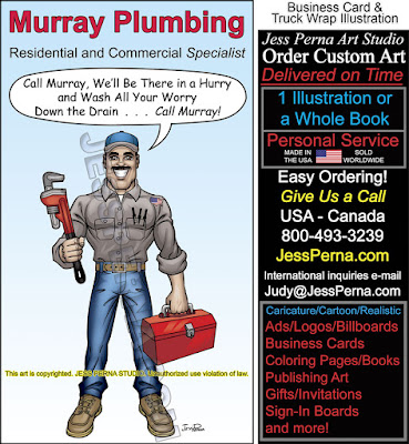 Cartoon Plumber Website and Truck Logo