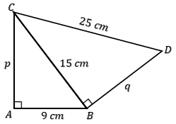 Dalam teorema pythagoras berlaku hubungan