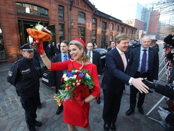 King Willem-Alexander and Queen Maxima of The Netherlands in Hamburg, Germany on March 20, 2015.