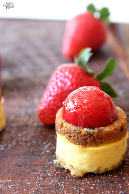 aforismi e pasticceria mignon : minicheesecake alle fragole