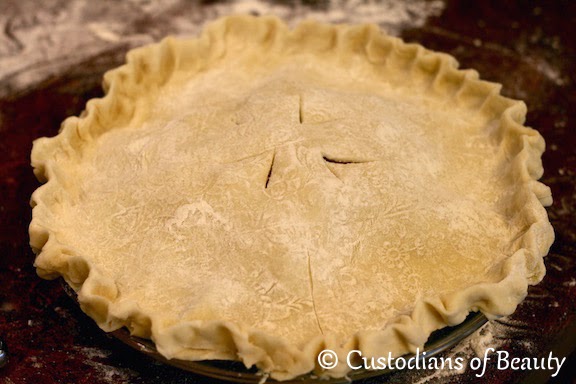Rhubarb Pie | Recipe | by CustodiansofBeauty.blogspot.com 
