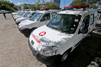 Governador da Bahia entrega 127 veículos e ambulâncias para unidades de segurança e presídios Ambulâncias