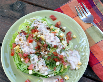 Loaded Iceberg Steaks with Homemade Thousand Island Dressing, another easy summer salad ♥ AVeggieVenture.com. Weeknight Easy. Weight Watchers Friendly. Low Carb. Gluten Free.
