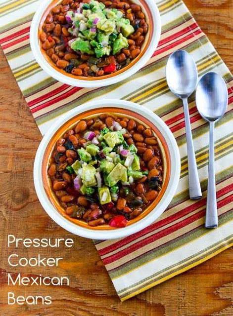 PRESSURE COOKER MEXICAN BEANS WITH AVOCADO PRESSURE COOKER MEXICAN BEANS WITH AVOCADO
