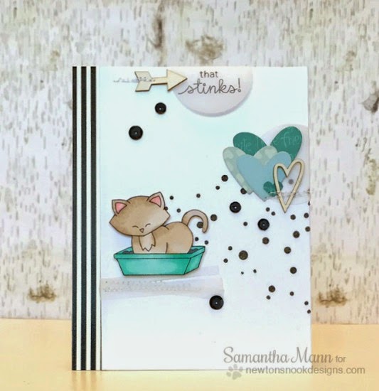 That Stinks Kitty Card by Samantha Mann | Naughty Newton Stamp set by  Newton's Nook Designs