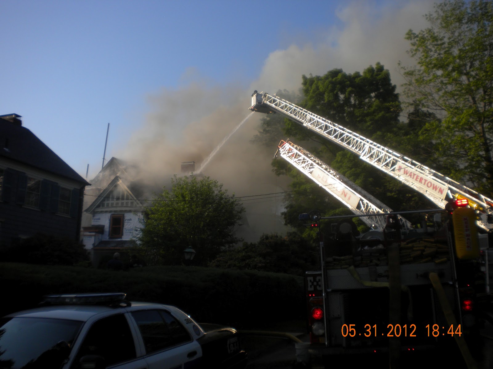 Matt's Emergency Service Photography 3Alarm Fire in Belmont Destroys Historic Home