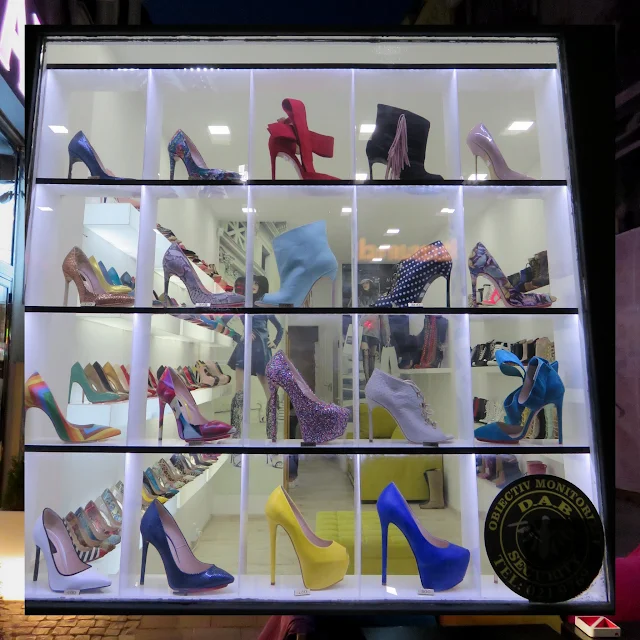 High heel shoes in Lipscani in Bucharest, Romania