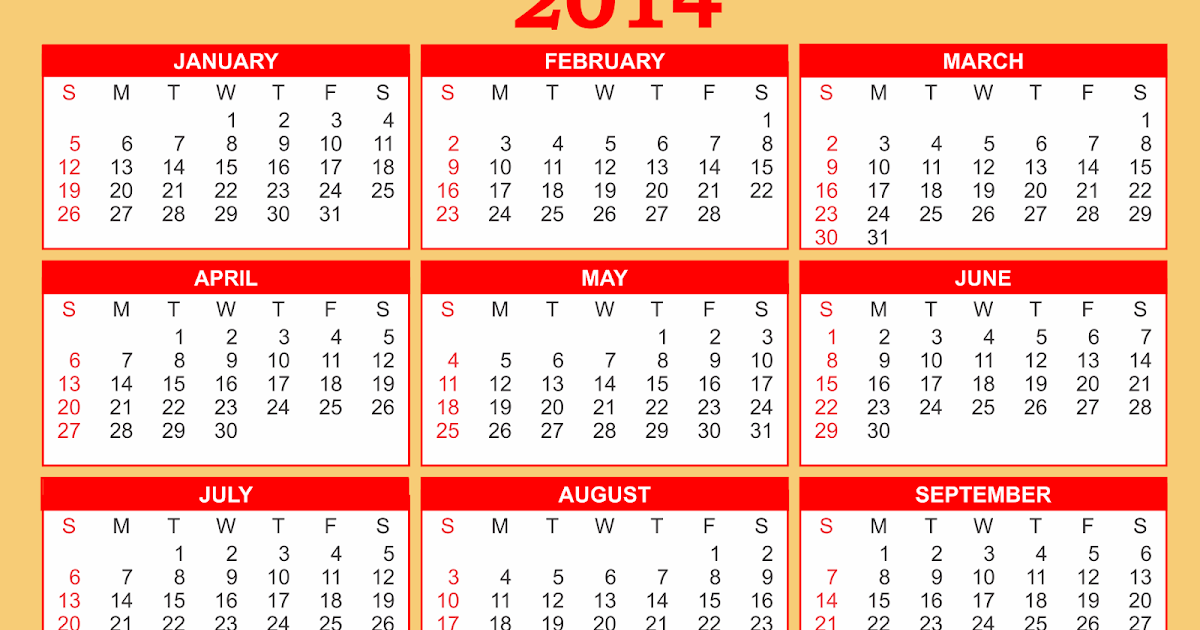 Arteclip by Busyok Creative: Free Printable 2014 Calendar