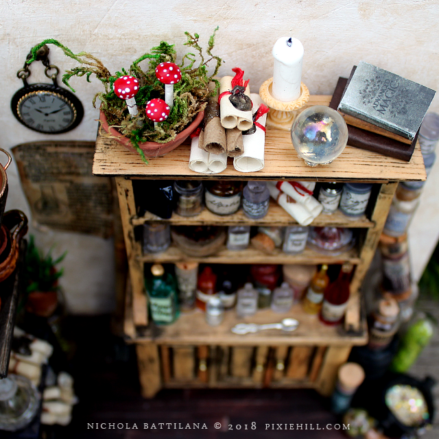 Miniature Potions Room - Nichola Battilana pixiehill.com