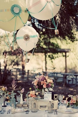 decoration table mariage ballon montgolfière