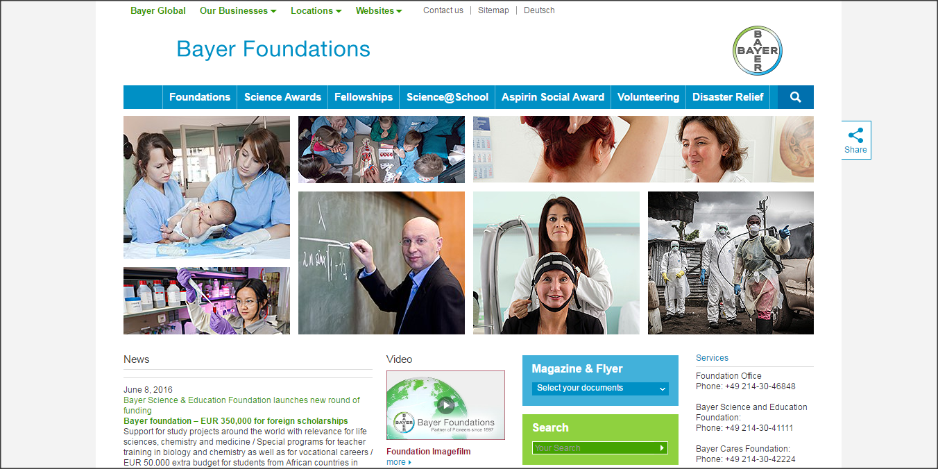 Bayer Foundations International Fellowship Program