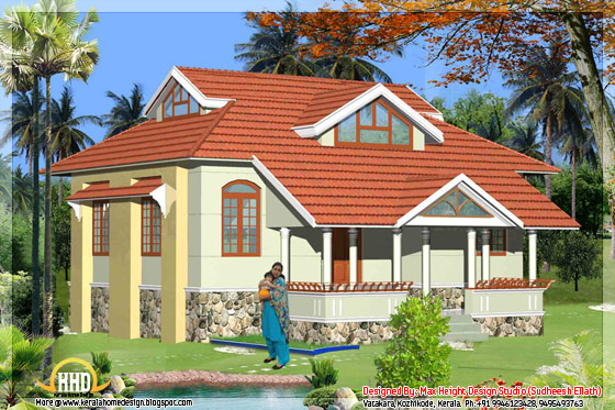 Kerala style house 3D model - May 2012