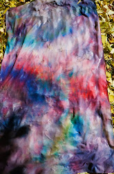 fabric painted leaves setacolor autumn painting drying