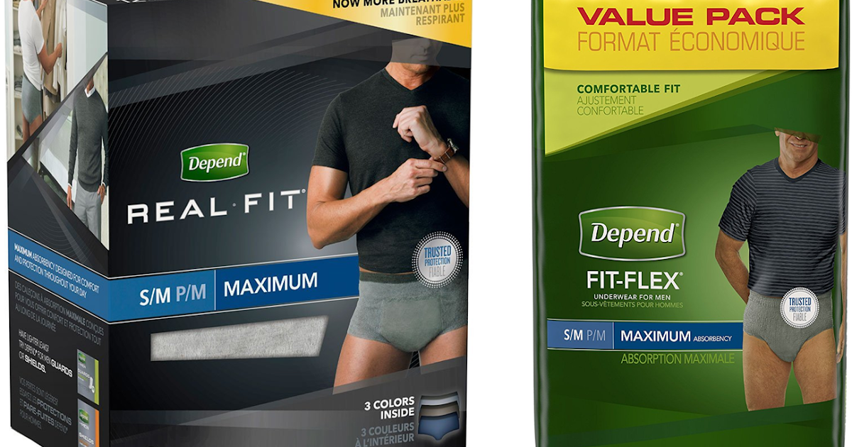 Male Urinary Incontinence Support Blog Depends Real Fit vs Fit Flex