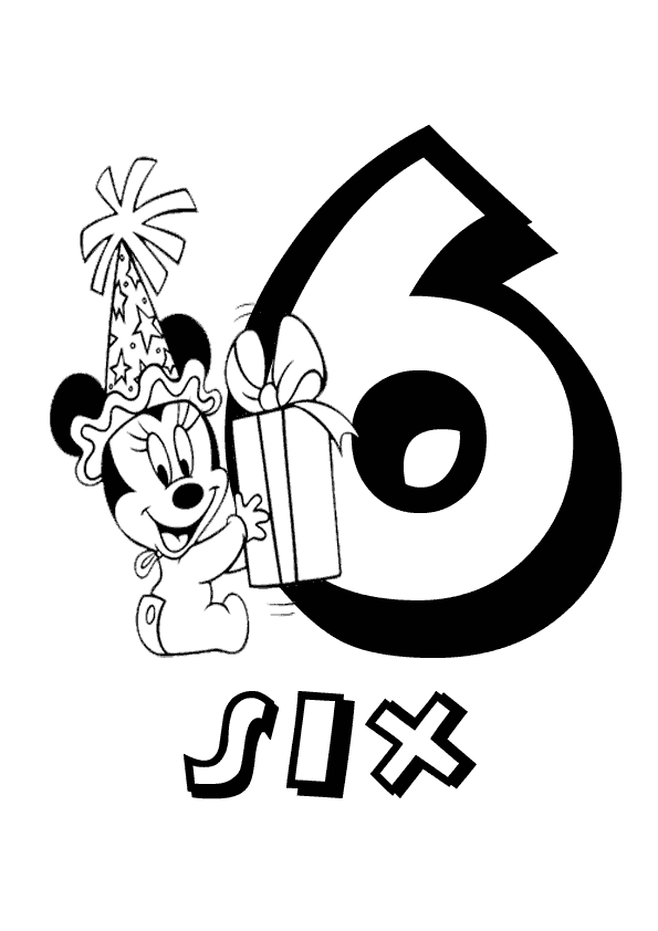 colorear con numeros disney
