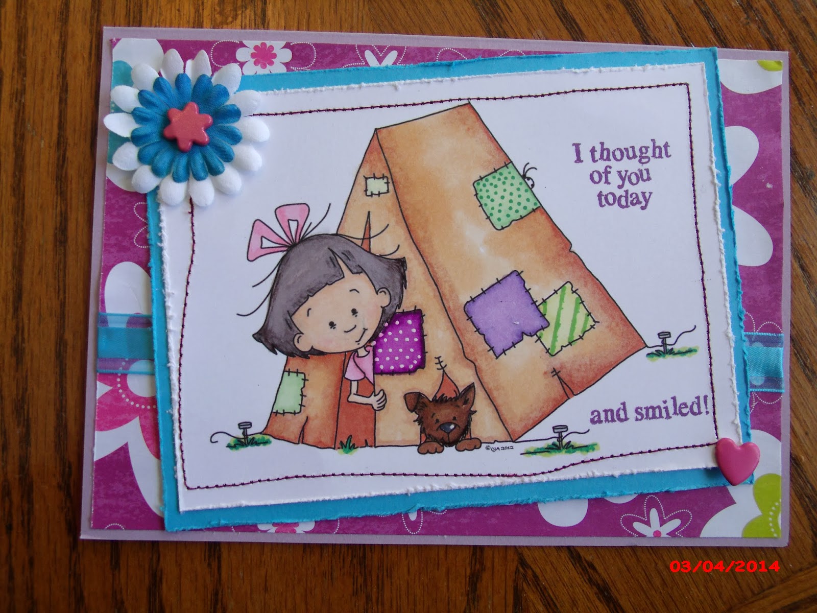 Sarah's Crafts & Stuff Cute Thinking of You Card
