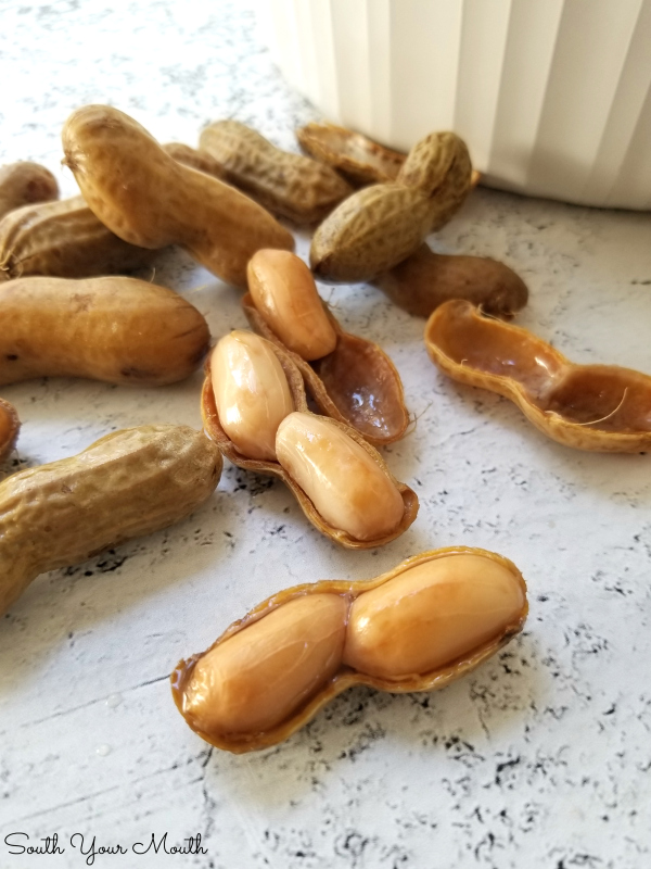 Classic Southern Boiled Peanuts! An easy to follow recipe for this favorite Southern snack that will quickly walk you through the differences in green and raw peanuts, seasoning variations and tips for cooking the perfect pot of boiled peanuts! #boiledpeanuts