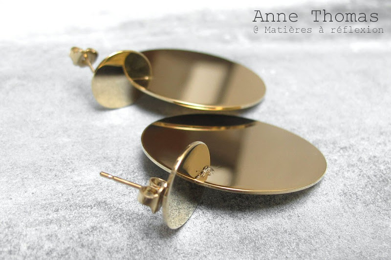 Boucles d'oreille disques Anne Thomas