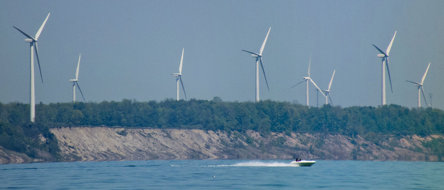 Rockin' On London Daily Photo Wind turbines line the Lake Erie coast