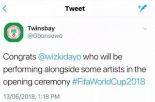 Wizkid To Perform At The Opening Ceremony Of 2018 World Cup 