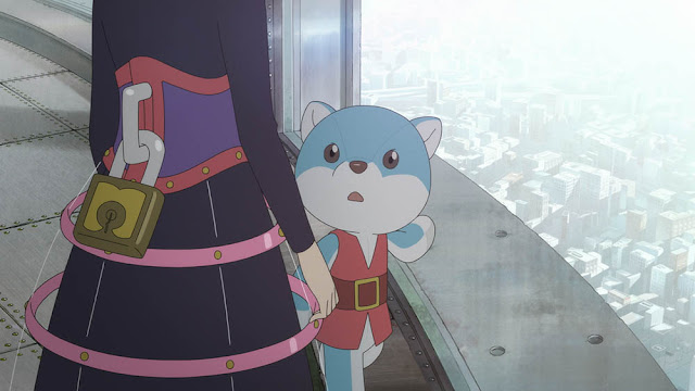 Joy is cute but too bad he's just a talking stuffed toy and nothing more. napping princess joy anime still