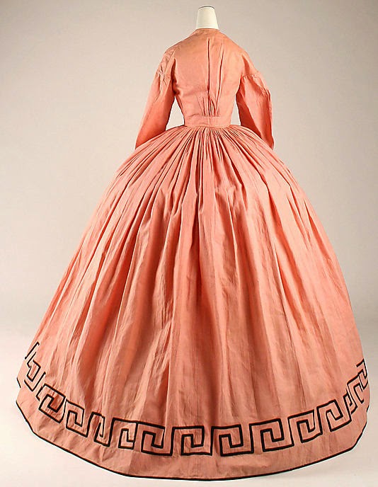 My Soul is Fed with Needle and Thread: Pink Wool 1862 Dress