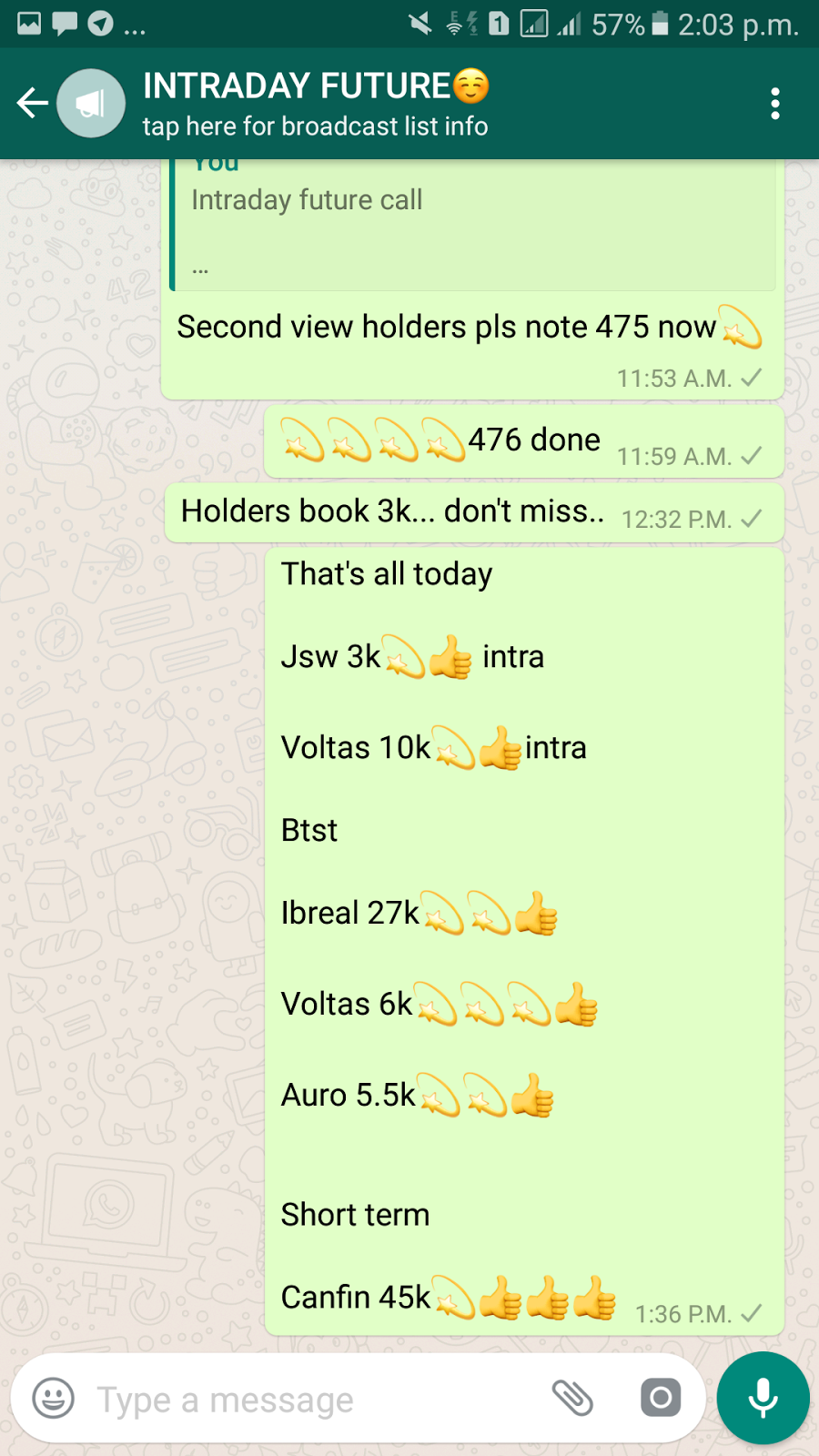 Stock options suggestions
