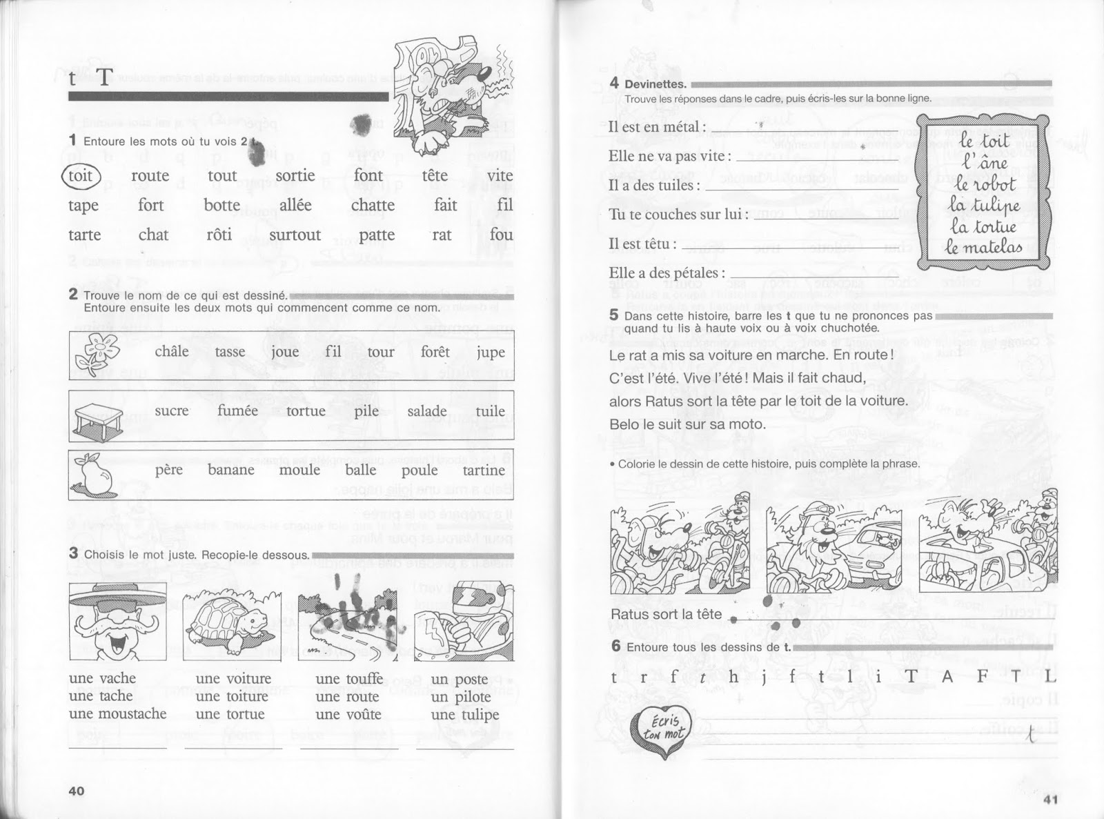 Ratus Et Ses Amis Exercices à Imprimer Manuels anciens: Guion, Ratus et ses amis CP, cahier de lecture (1994)