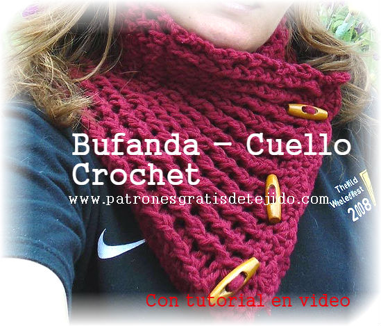 infancia estar impresionado Restricciones Cuello ~ Bufanda Crochet / Tutorial