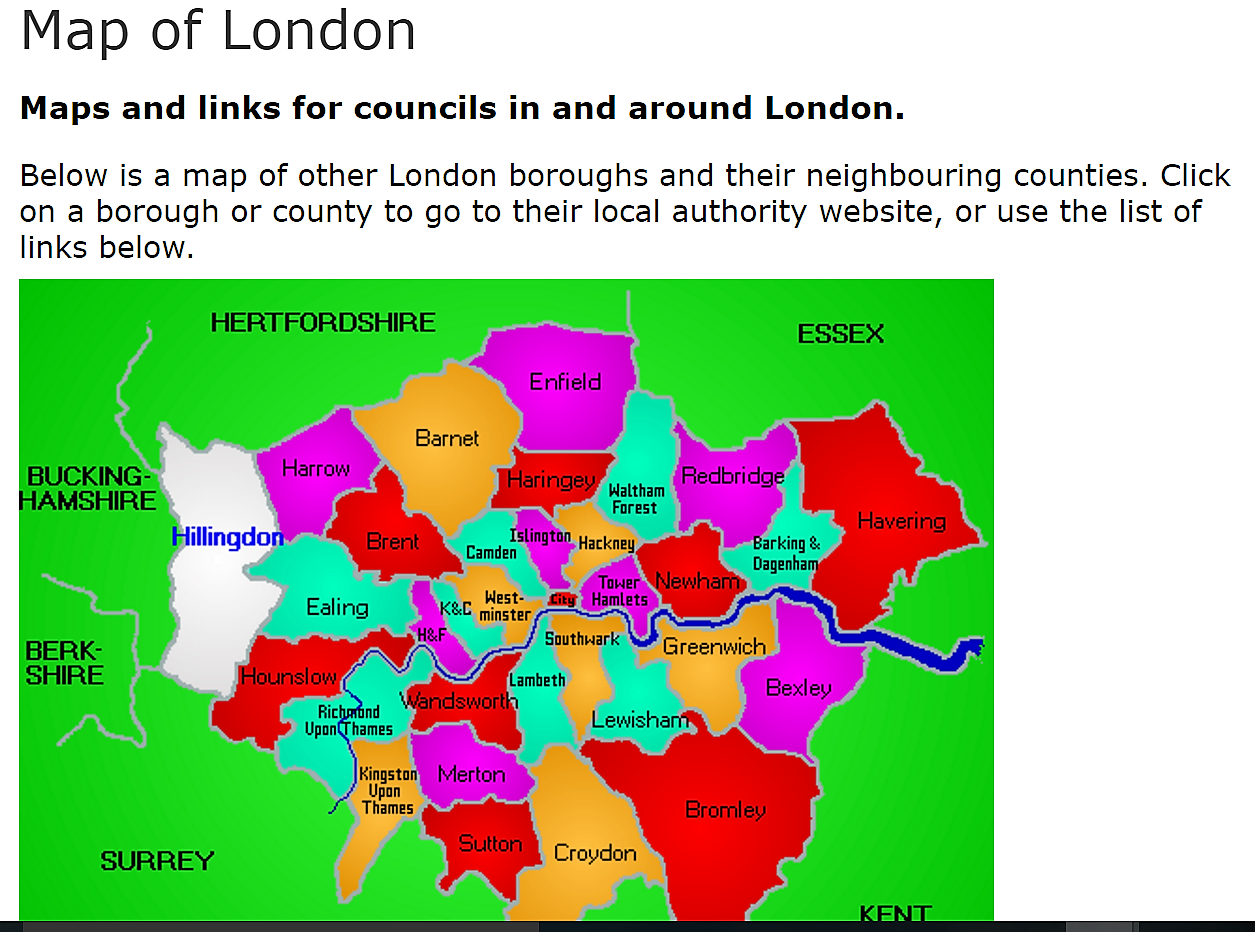 On the Bridge Ruislip on the Map