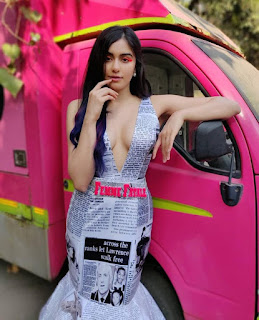 Adah Sharma in newspaper Dress