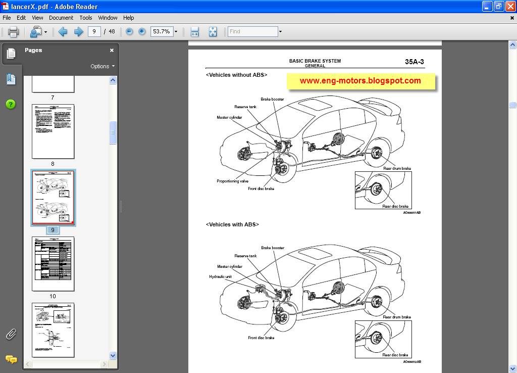 Mitsubishi Lancer X Workshop