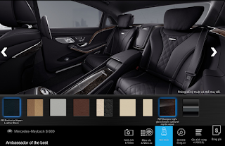 Màu nội thất ốp gỗ Designo Sunburst Myrtle màu Nâu bóng Mercedes Maybach S600 2015 Nội thất Mercedes Maybach S600 2015 màu Đen (501)