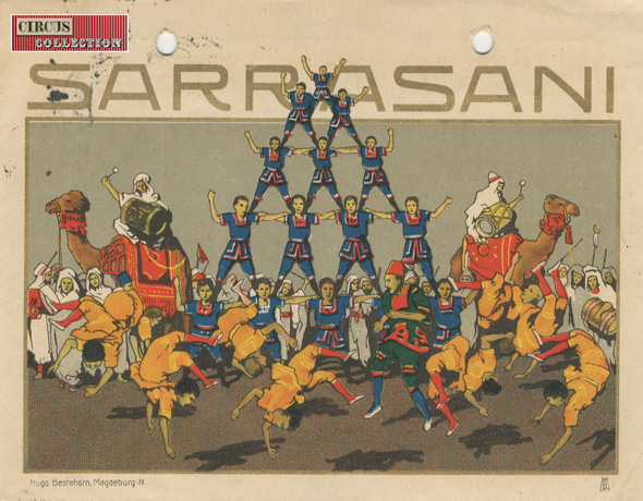 artistes et animaux du cirque Allemand Sarrasani