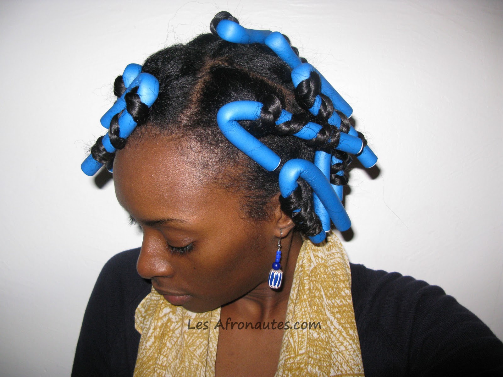 Les AFROnautes: Bigoudis flexibles sur cheveux lissés