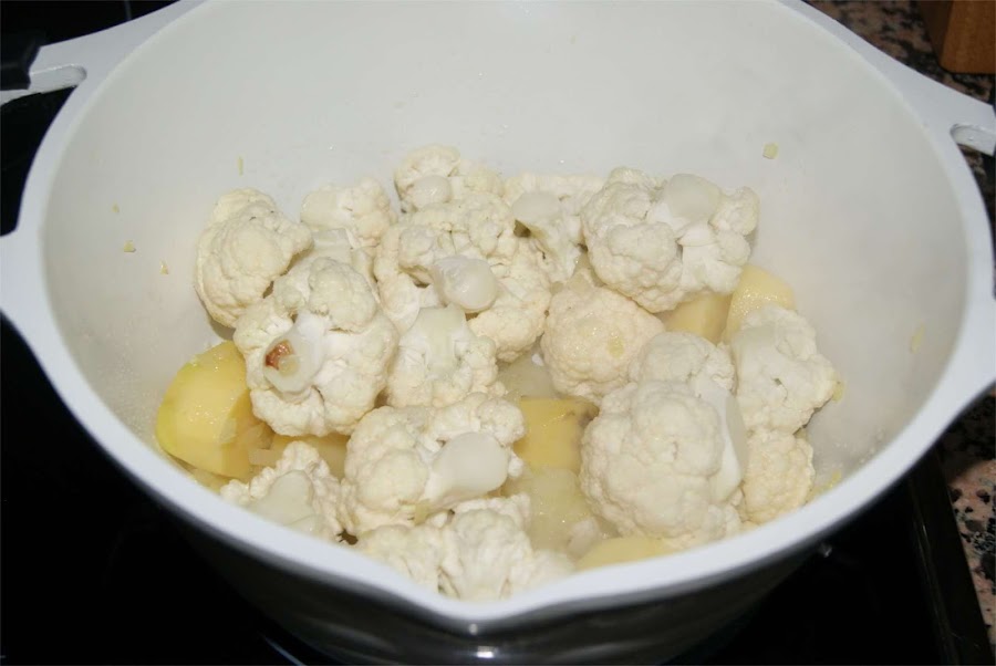 Crema de coliflor al curry paso 2