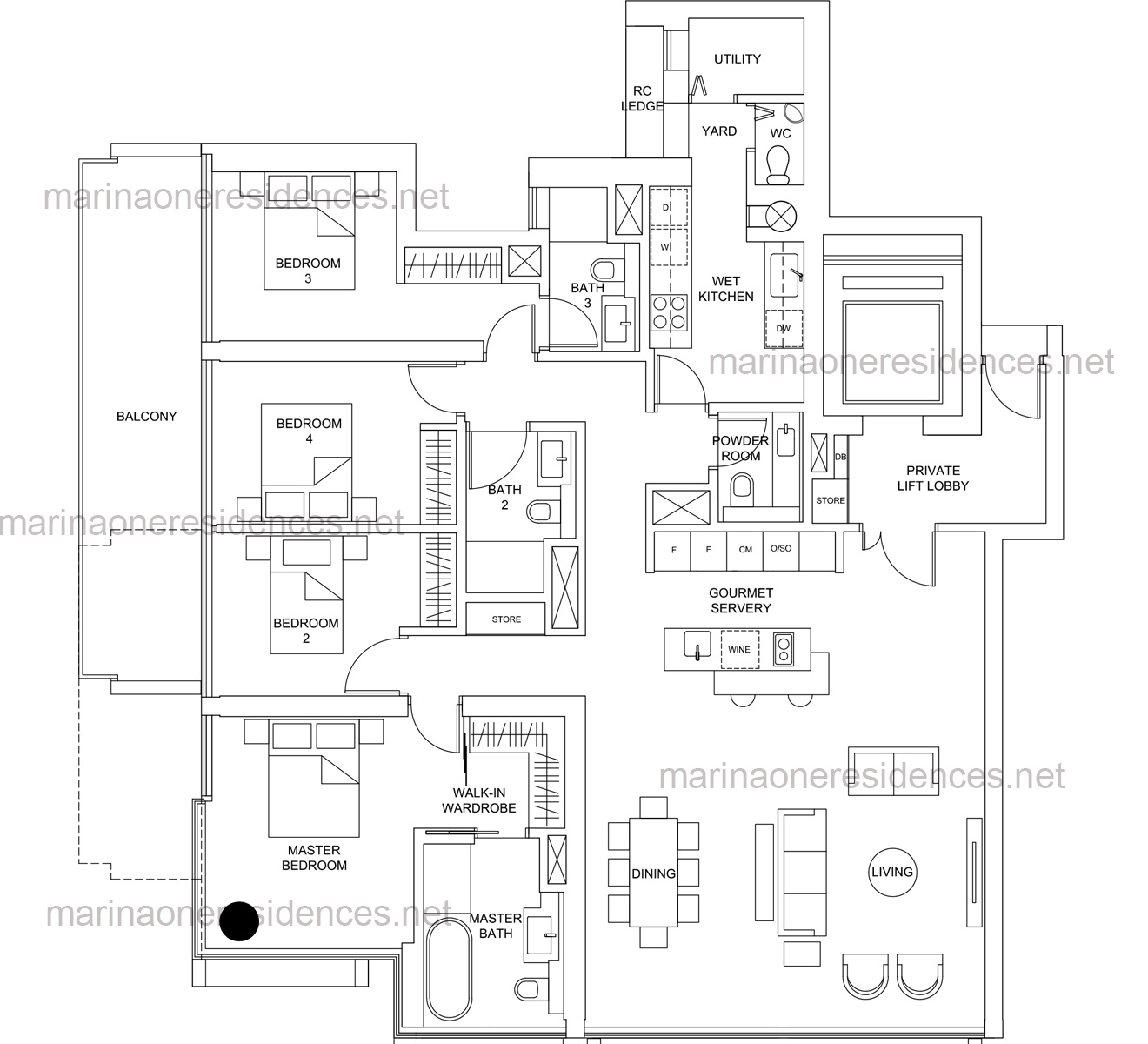 Marina One Residences Floor Plan